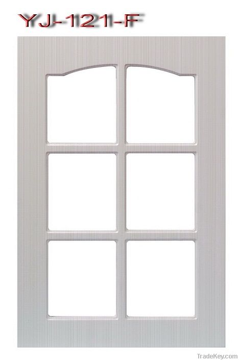 PVC faced cabinet door with glass