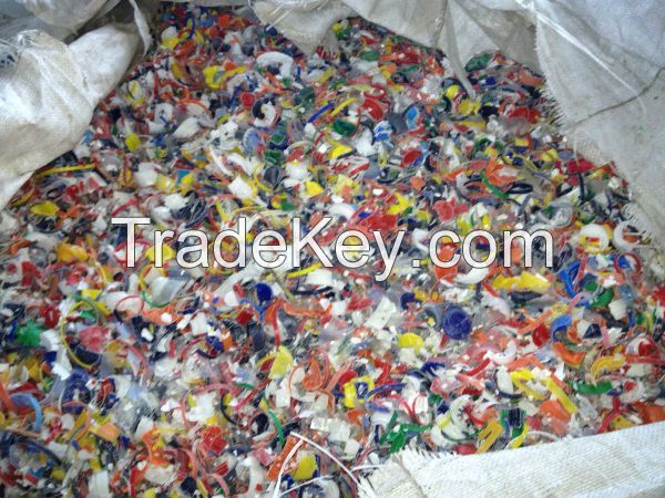 Mix HlDPE bottles flakes