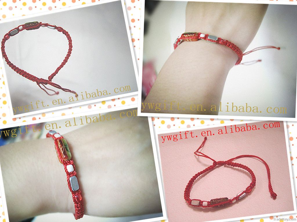 nationality handmade luky red rope weave bracelet