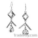 2011 hot sale charming 925 stetling silver earring with CZ