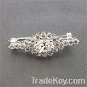 Fashion 925 sterling silver brooch with cz