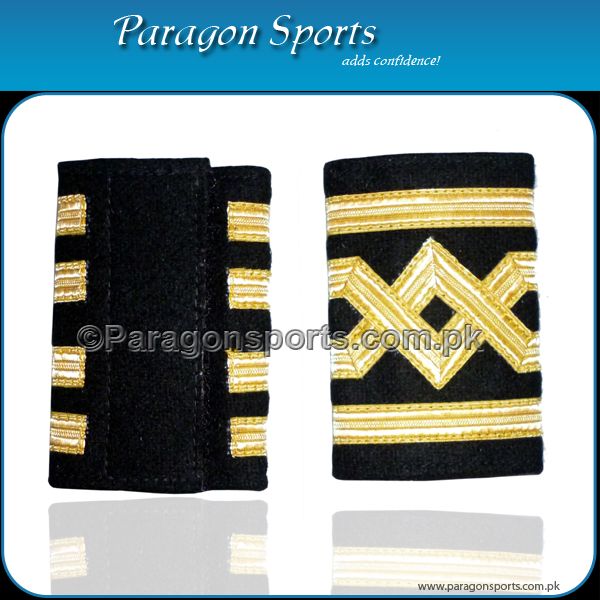 Rank Epaulettes Four Bar Diamond Gold