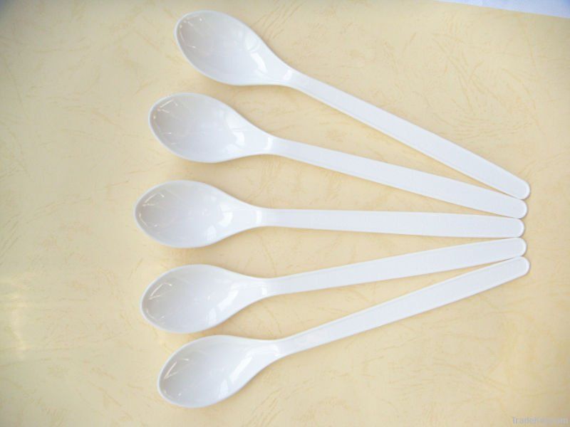 Disposable plastic coffee spoon