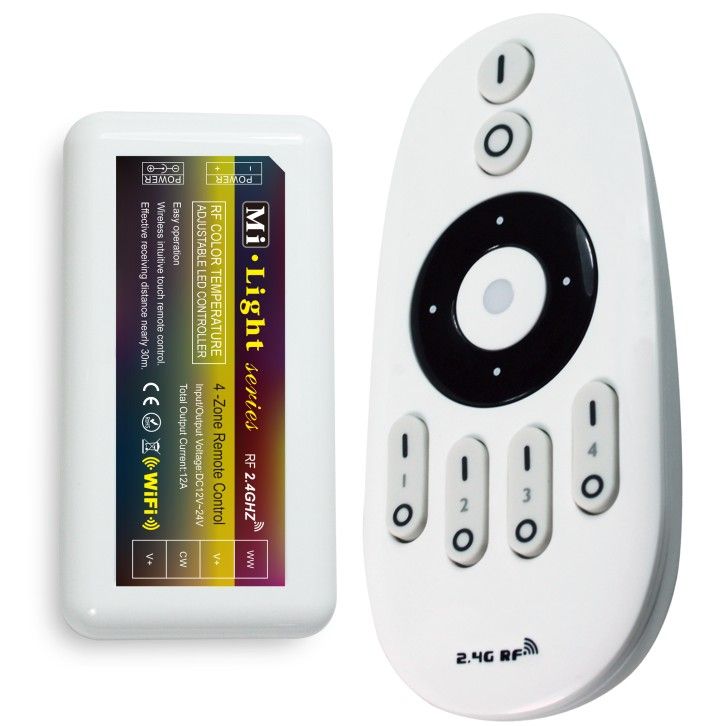 RF 4 Channel LED WWCW Remote Controller 