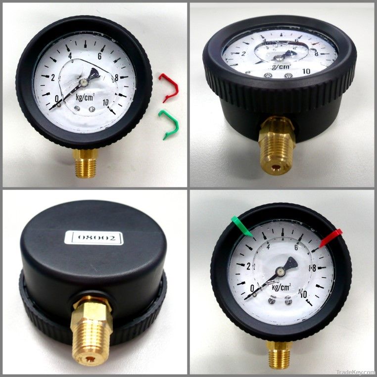 Plastic Liquid-filled Gauge with Warning Clips