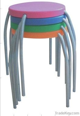 Superior quality steel round stools with rainbow color