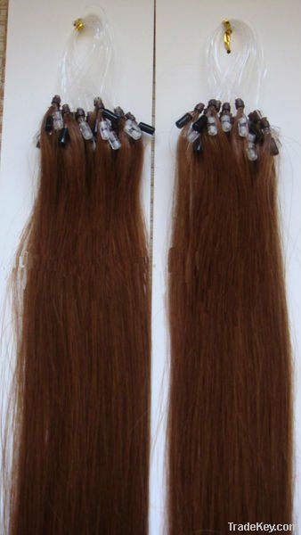 2011 hotsale micro loop remy hair extension silky straight wholesale