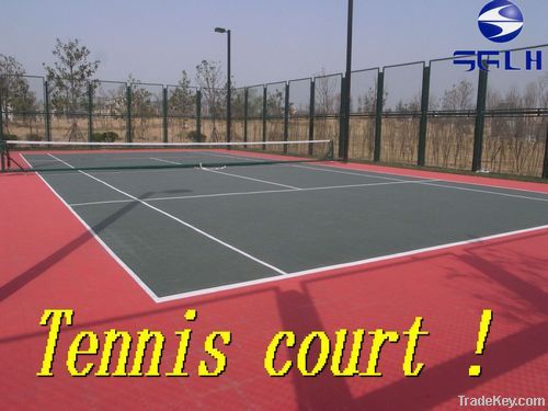 Interlocking pp sports flooring for tennis court