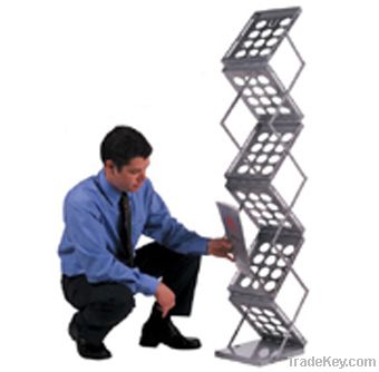 Folding literature rack