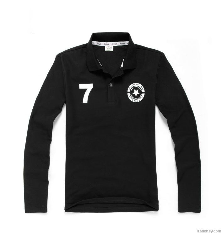 men's long sleeve polo shirt