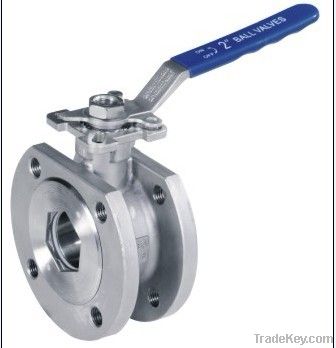 High mounting pad wafer ball valve