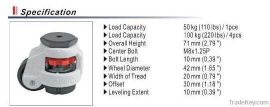 foot master DC40S  load capacity 50-100kgs leveling adjustable caster