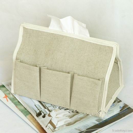 Collapsible Natural cotton napkin box/tissue box/tabel set/office set