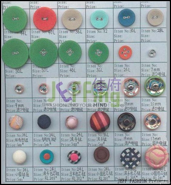 Fabric cover buttons