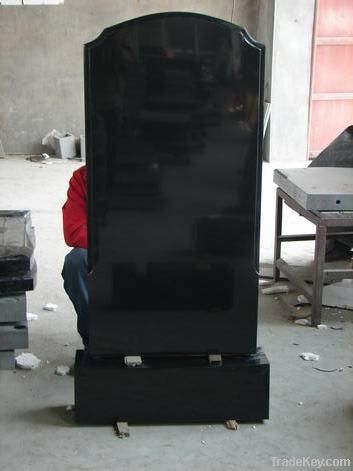 Black shanxi granite tombstone design