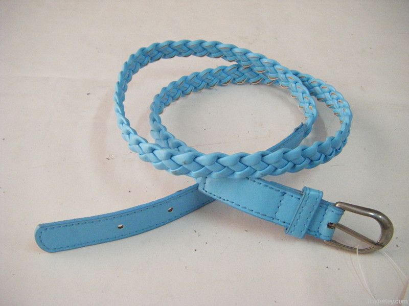 hand-knitted leather belt