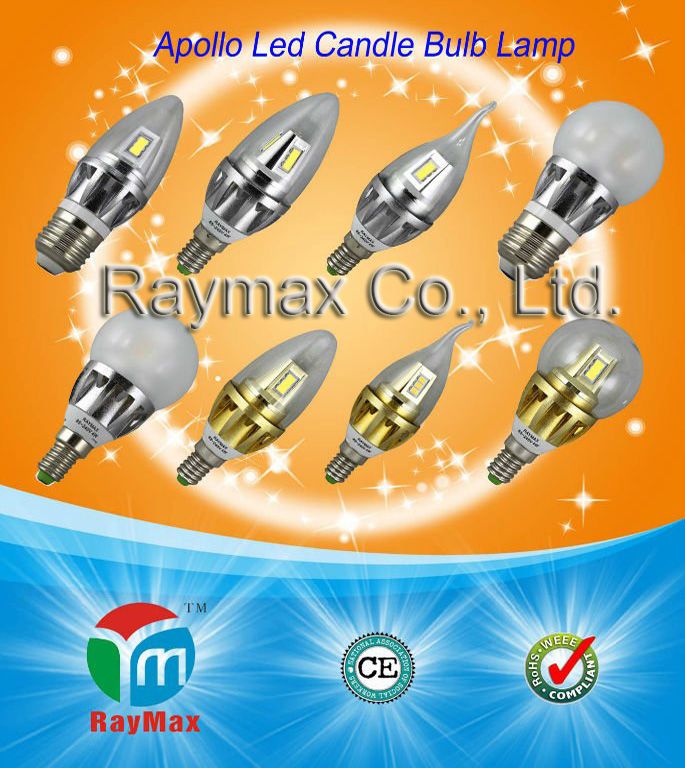 4w e27 led bulb, led light candle, led bulb housing