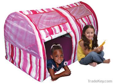 Bazoongi Kids Pink Bed Tent Twin Bed Cover Play Hut NEW