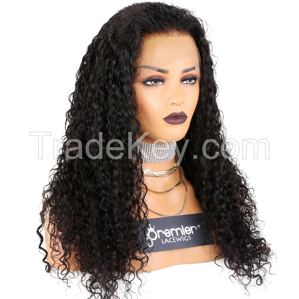 Premier Wholesale Pre-plucked water wave virgin cuticle aligned human hair lace front wigs for black women