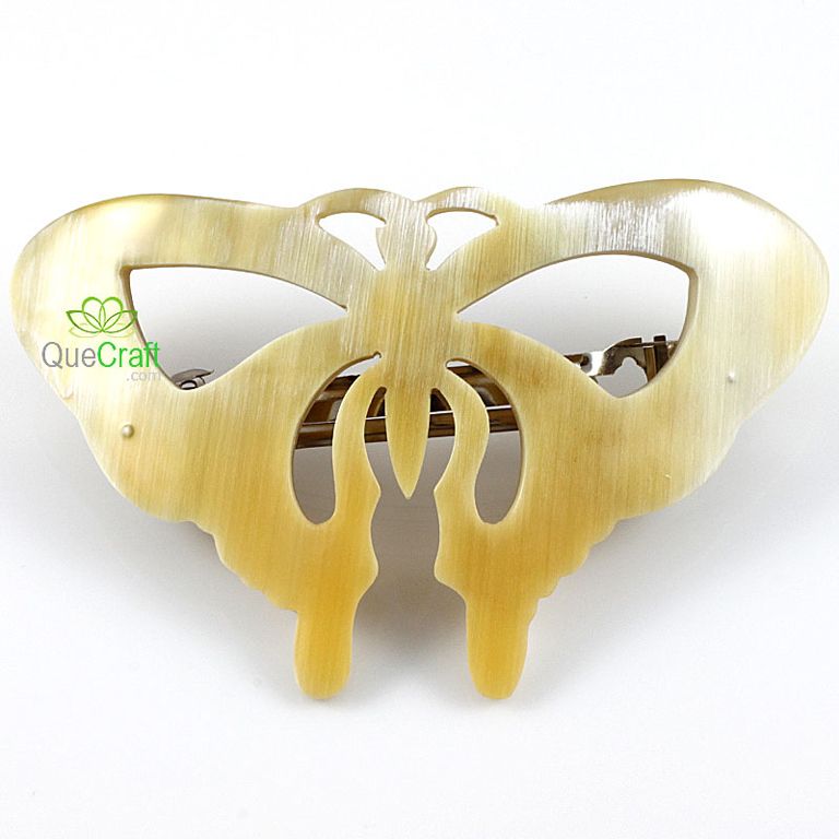 BUTTERFLY Handmade Organic Horn Hair Clip