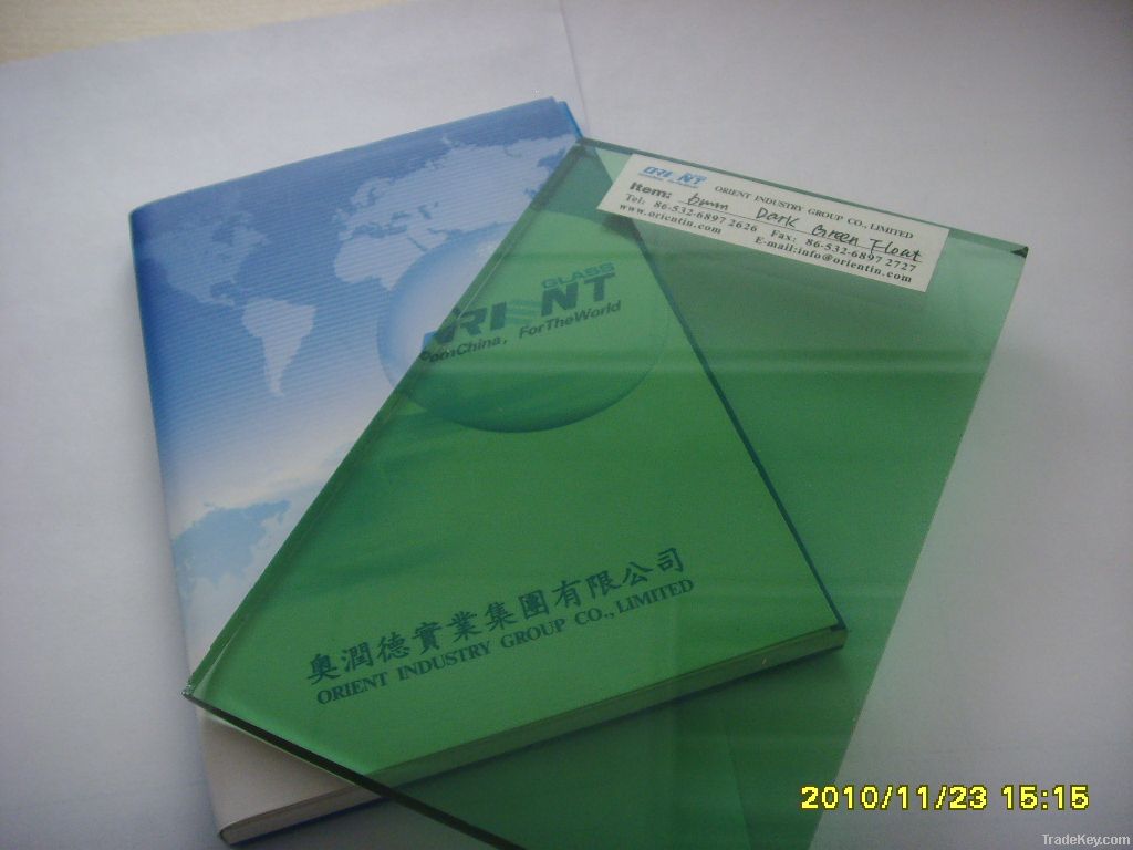 Dark green float glass