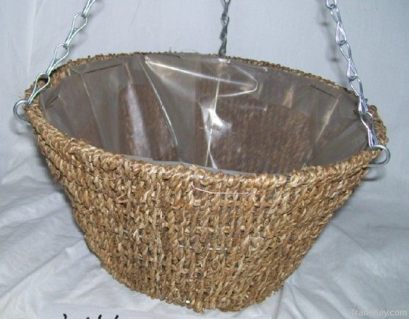 garden hanging flower pots/flower basketry/rattan basketr