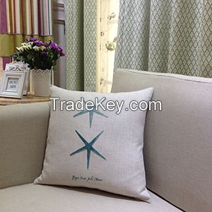 Linen cotton digital print screen print cushion cover for home and living bed room decoration