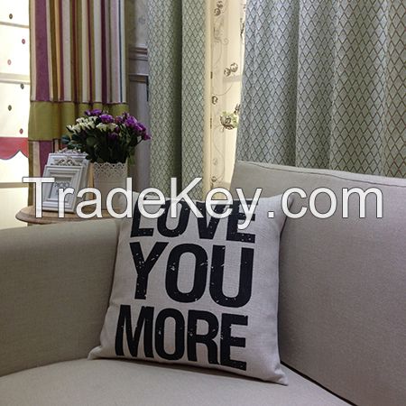 Linen cotton digital print screen print cushion cover for home and living bed room decoration