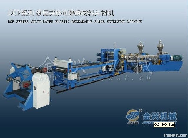 Multi-layer Plastic Degradable Sheet Extruder