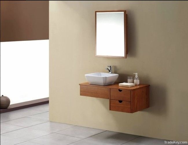 Wooden bathroom cabinet