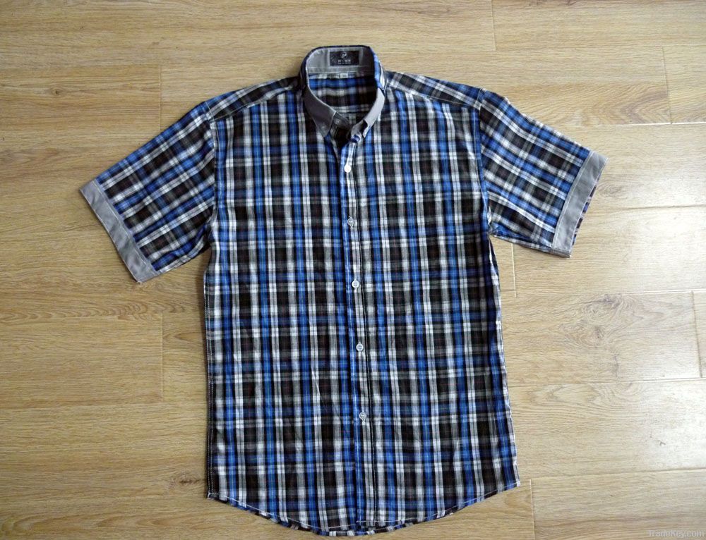 men cotton short sleeve shirt