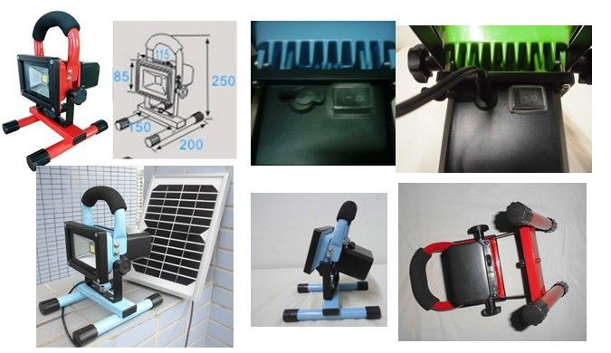 10W Portable solar LED flood lights