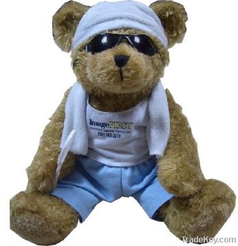 Teddy Bear with cloth and glasses