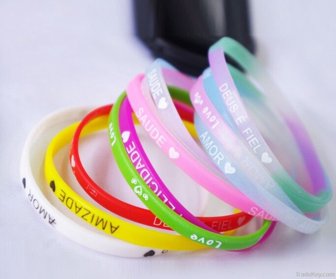 silicone bracelet, wristband, Rubber Bracelets