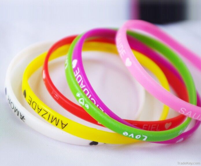 silicone bracelet, wristband, Rubber Bracelets