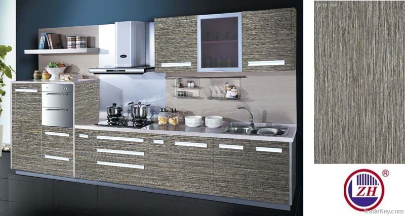 Modern kitchen cabinets with Uv wood grain color board