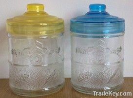 storage glass jar with screw lid