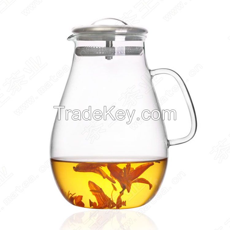 Personalized Glass Pitcher With One Handleï¼China glasswareï¼Glass Water Pitcher