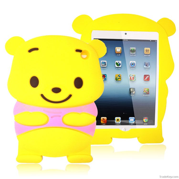 2013 DN11 new 3D cute bear silicone case for ipad mini case