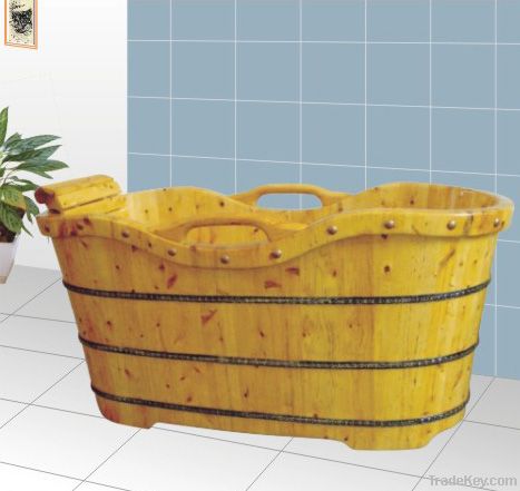 wooden bath tub