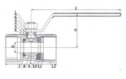 1pc ball valve