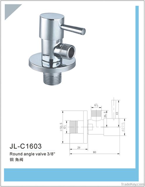 round angle valve 3/8