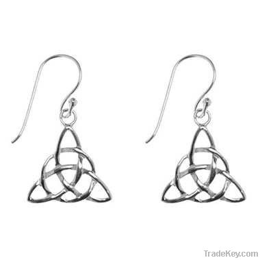 Silver Celtic  Knot Earring