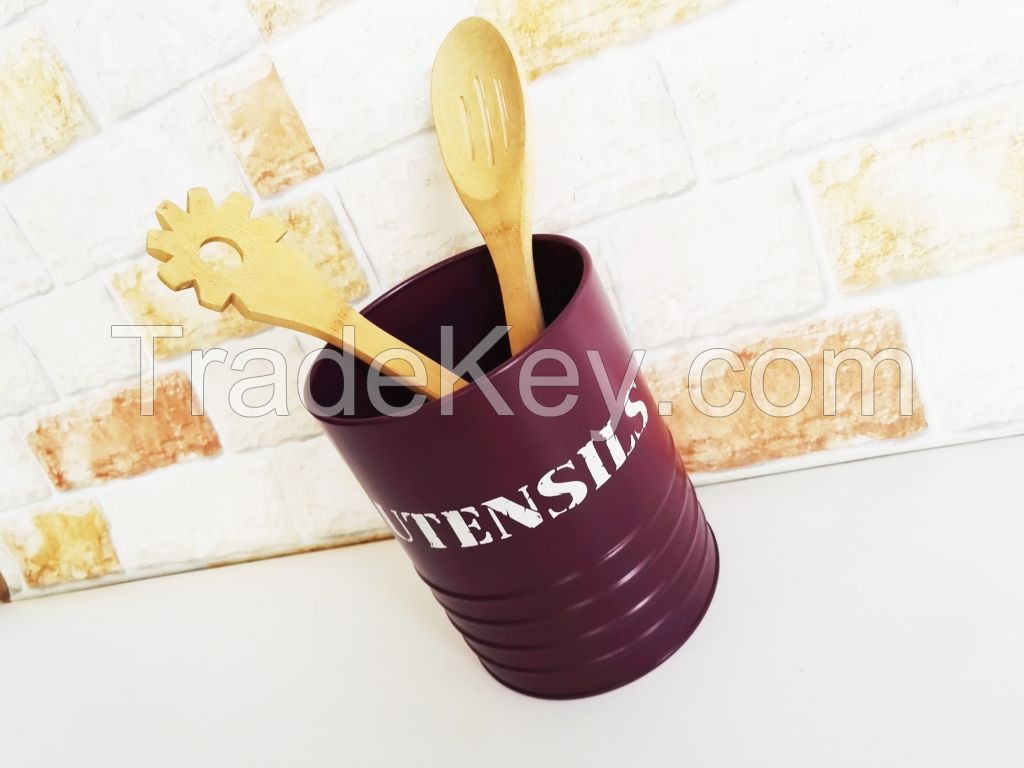 Tools use Home Kitchen Dinnerware Metal Utensil Caddy Holder