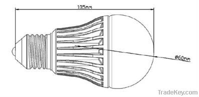 G60 5W E27 rgb high power led bulbs