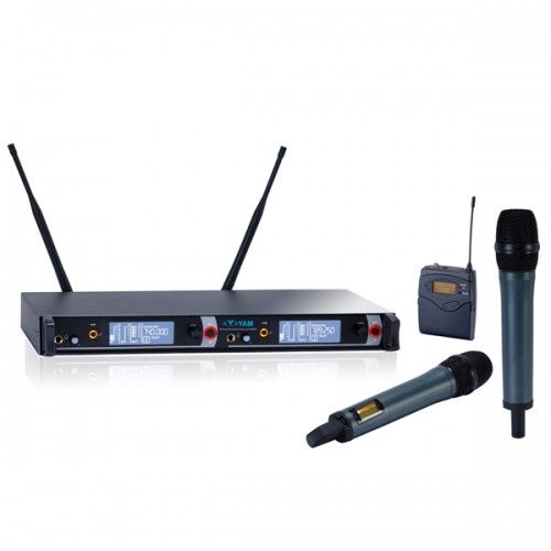 Yam Em2000 Dual Channels Wireless Microphone UHF Wireless System