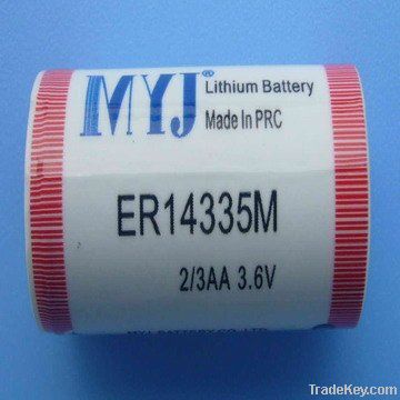 3.6V ER14335M Lithium Thionyl Chloride  Battery