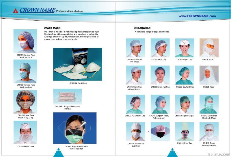 Disposable nonwoven caps