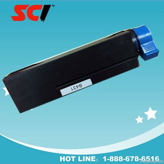 Compatible black toner cartridge for OKI B431