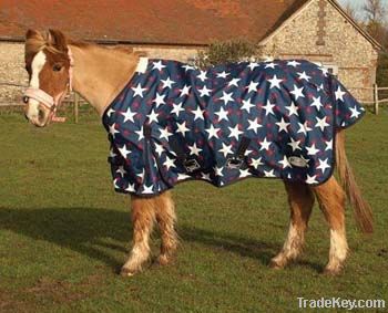 HORSE COB PONY FULL COOLER STABLE SHOW WINTER NO NECK TRAVEL FLEECE RUG